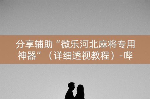 分享辅助“微乐河北麻将专用神器”（详细透视教程）-哔哩哔哩