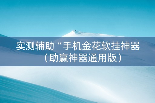 实测辅助“手机金花软挂神器（助赢神器通用版）