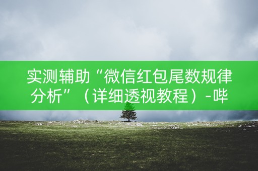 实测辅助“微信红包尾数规律分析”（详细透视教程）-哔哩哔哩