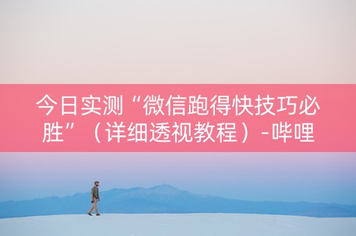 今日实测“微信跑得快技巧必胜”（详细透视教程）-哔哩哔哩