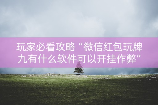 玩家必看攻略“微信红包玩牌九有什么软件可以开挂作弊”（详细透视教程）-哔哩哔哩