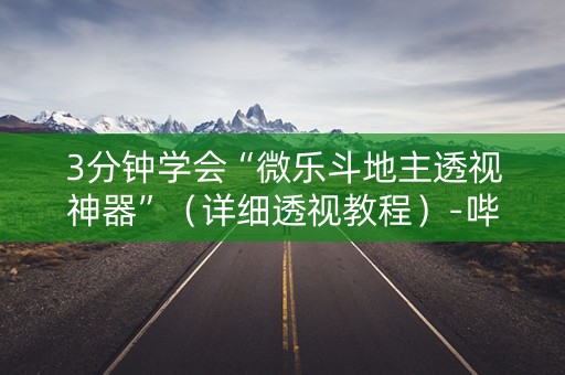 3分钟学会“微乐斗地主透视神器”（详细透视教程）-哔哩哔哩