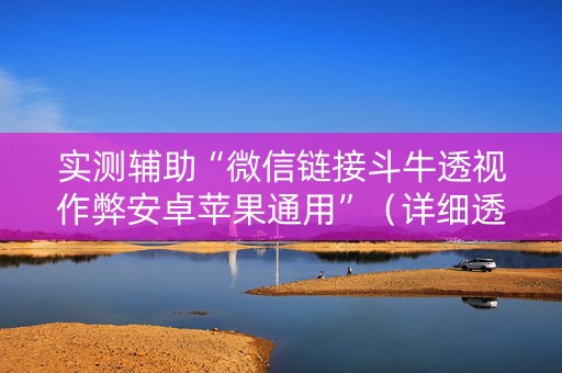 实测辅助“微信链接斗牛透视作弊安卓苹果通用”（详细透视教程）-哔哩哔哩