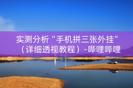 实测分析“手机拼三张外挂”（详细透视教程）-哔哩哔哩