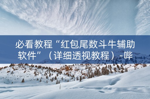 必看教程“红包尾数斗牛辅助软件”（详细透视教程）-哔哩哔哩