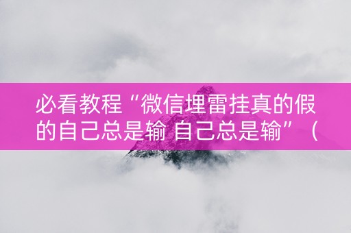 必看教程“微信埋雷挂真的假的自己总是输 自己总是输”（详细透视教程）-哔哩哔哩