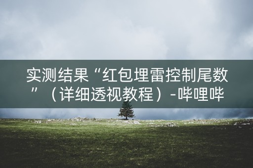 实测结果“红包埋雷控制尾数”（详细透视教程）-哔哩哔哩
