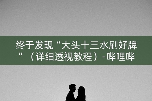 终于发现“大头十三水刷好牌”（详细透视教程）-哔哩哔哩