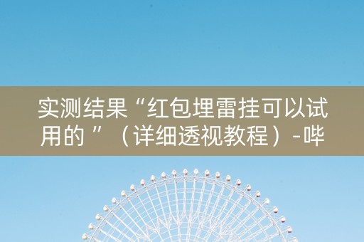 实测结果“红包埋雷挂可以试用的 ”（详细透视教程）-哔哩哔哩