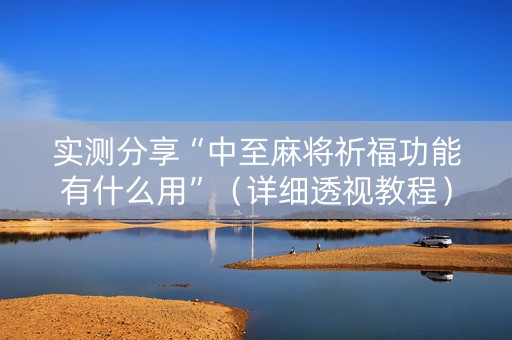 实测分享“中至麻将祈福功能有什么用”（详细透视教程）-哔哩哔哩