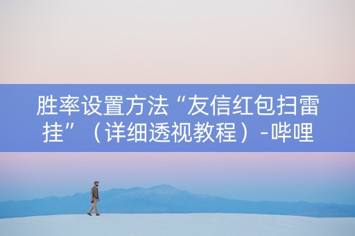 胜率设置方法“友信红包扫雷挂”（详细透视教程）-哔哩哔哩