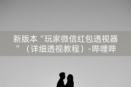 新版本“玩家微信红包透视器”（详细透视教程）-哔哩哔哩