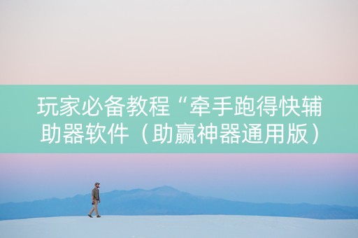 玩家必备教程“牵手跑得快辅助器软件（助赢神器通用版）