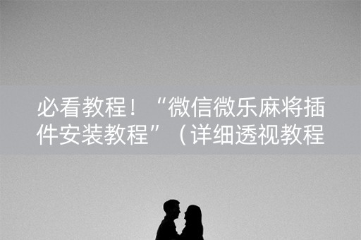 必看教程！“微信微乐麻将插件安装教程”（详细透视教程）-哔哩哔哩
