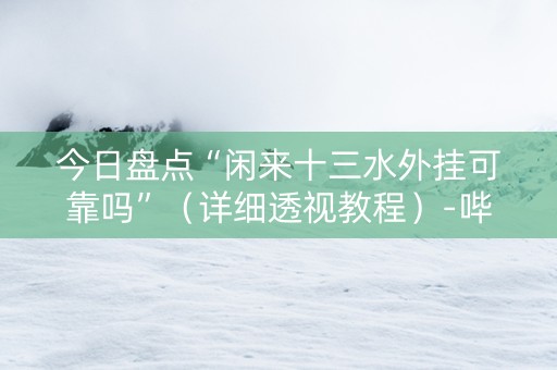 今日盘点“闲来十三水外挂可靠吗”（详细透视教程）-哔哩哔哩