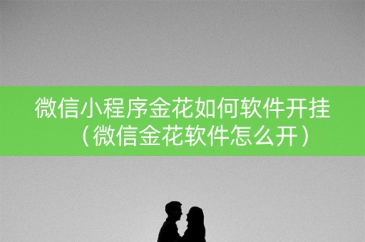 微信小程序金花如何软件开挂（微信金花软件怎么开）