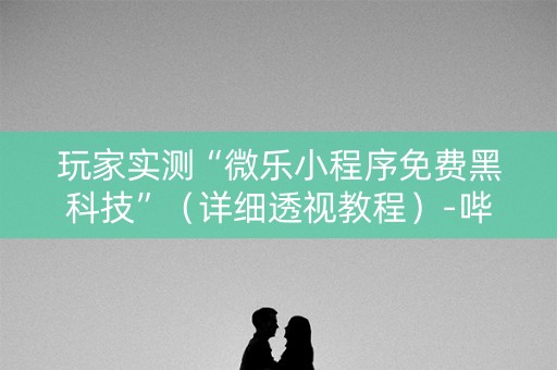 玩家实测“微乐小程序免费黑科技”（详细透视教程）-哔哩哔哩