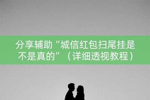 分享辅助“城信红包扫尾挂是不是真的”（详细透视教程）-哔哩哔哩