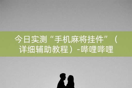 今日实测“手机麻将挂件”（详细辅助教程）-哔哩哔哩