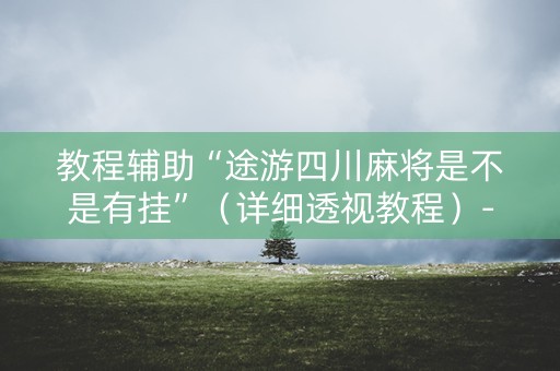 教程辅助“途游四川麻将是不是有挂”（详细透视教程）-哔哩哔哩