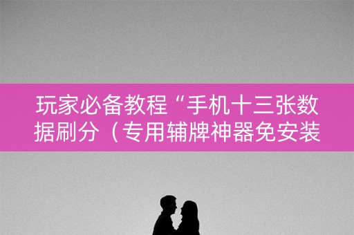 玩家必备教程“手机十三张数据刷分（专用辅牌神器免安装）