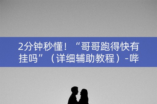 2分钟秒懂！“哥哥跑得快有挂吗”（详细辅助教程）-哔哩哔哩