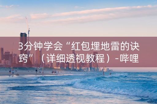 3分钟学会“红包埋地雷的诀窍”（详细透视教程）-哔哩哔哩