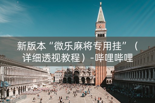 新版本“微乐麻将专用挂”（详细透视教程）-哔哩哔哩