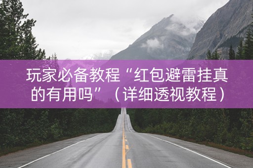 玩家必备教程“红包避雷挂真的有用吗”（详细透视教程）-哔哩哔哩