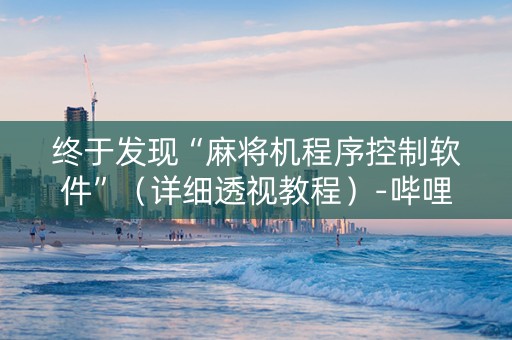 终于发现“麻将机程序控制软件”（详细透视教程）-哔哩哔哩