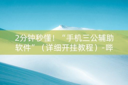 2分钟秒懂！“手机三公辅助软件”（详细开挂教程）-哔哩哔哩