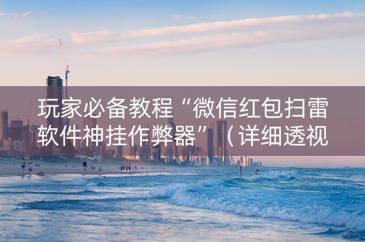 玩家必备教程“微信红包扫雷软件神挂作弊器”（详细透视教程）-哔哩哔哩