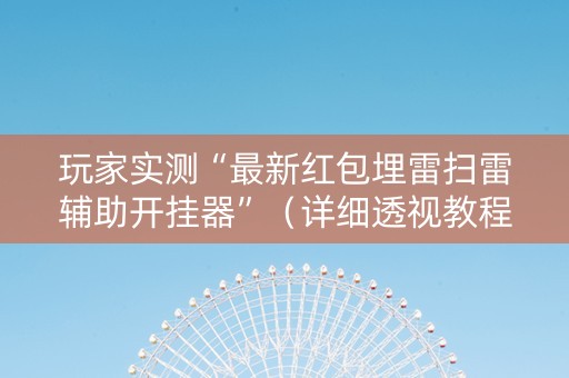 玩家实测“最新红包埋雷扫雷辅助开挂器”（详细透视教程）-哔哩哔哩