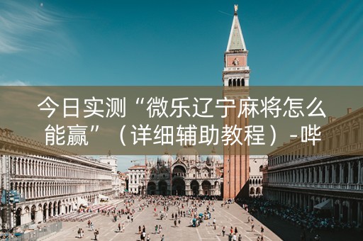 今日实测“微乐辽宁麻将怎么能赢”（详细辅助教程）-哔哩哔哩