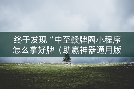 终于发现“中至赣牌圈小程序怎么拿好牌（助赢神器通用版）