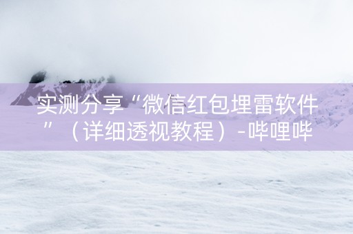 实测分享“微信红包埋雷软件”（详细透视教程）-哔哩哔哩