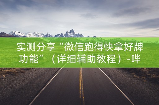 实测分享“微信跑得快拿好牌功能”（详细辅助教程）-哔哩哔哩