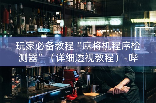 玩家必备教程“麻将机程序检测器”（详细透视教程）-哔哩哔哩