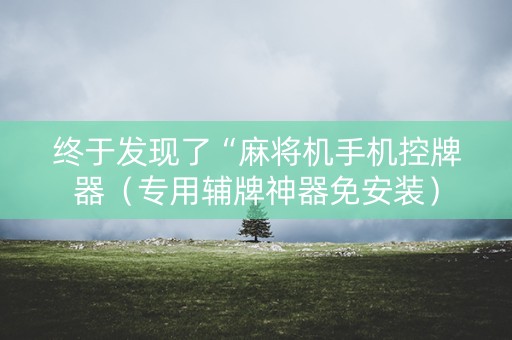 终于发现了“麻将机手机控牌器（专用辅牌神器免安装）