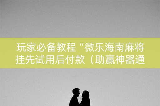 玩家必备教程“微乐海南麻将挂先试用后付款（助赢神器通用版）