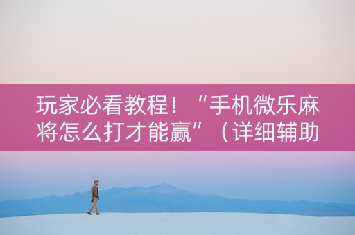 玩家必看教程！“手机微乐麻将怎么打才能赢”（详细辅助教程）-哔哩哔哩