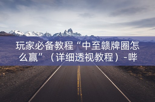 玩家必备教程“中至赣牌圈怎么赢”（详细透视教程）-哔哩哔哩