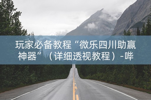 玩家必备教程“微乐四川助赢神器”（详细透视教程）-哔哩哔哩