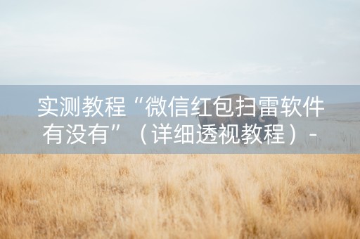 实测教程“微信红包扫雷软件有没有”（详细透视教程）-哔哩哔哩