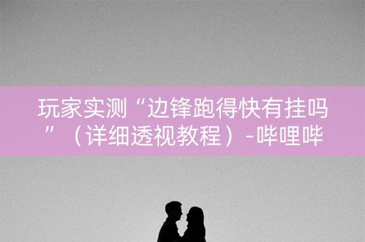 玩家实测“边锋跑得快有挂吗”（详细透视教程）-哔哩哔哩