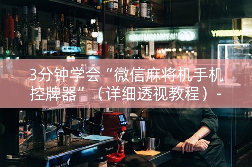 3分钟学会“微信麻将机手机控牌器”（详细透视教程）-哔哩哔哩