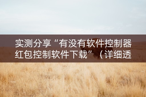 实测分享“有没有软件控制器红包控制软件下载”（详细透视教程）-哔哩哔哩