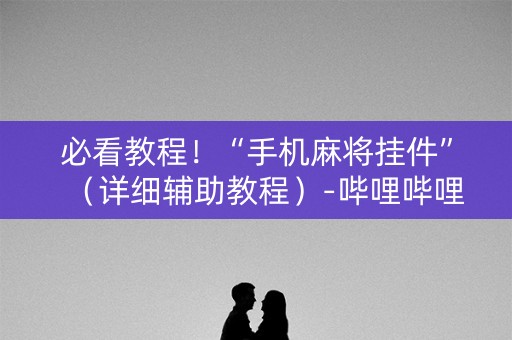 必看教程！“手机麻将挂件”（详细辅助教程）-哔哩哔哩