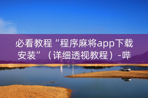 必看教程“程序麻将app下载安装”（详细透视教程）-哔哩哔哩