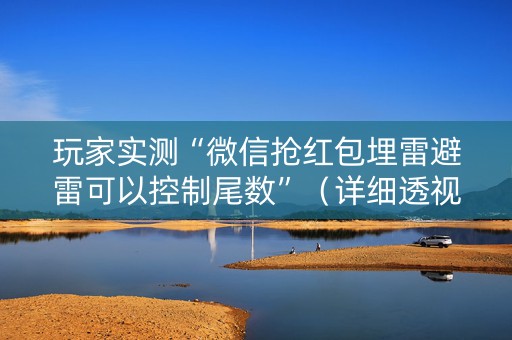 玩家实测“微信抢红包埋雷避雷可以控制尾数”（详细透视教程）-哔哩哔哩